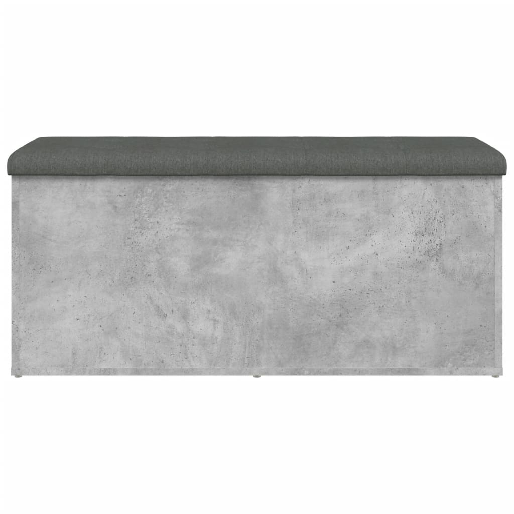 vidaXL Banco de arrumação 102x42x45 cm derivados madeira cinza cimento