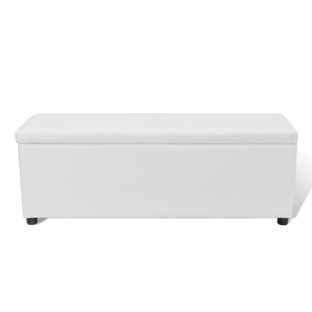 vidaXL Banco de arrumação 118x44x44 cm branco