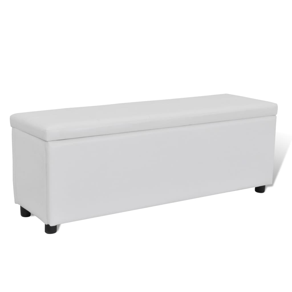 vidaXL Banco de arrumação 118x44x44 cm branco