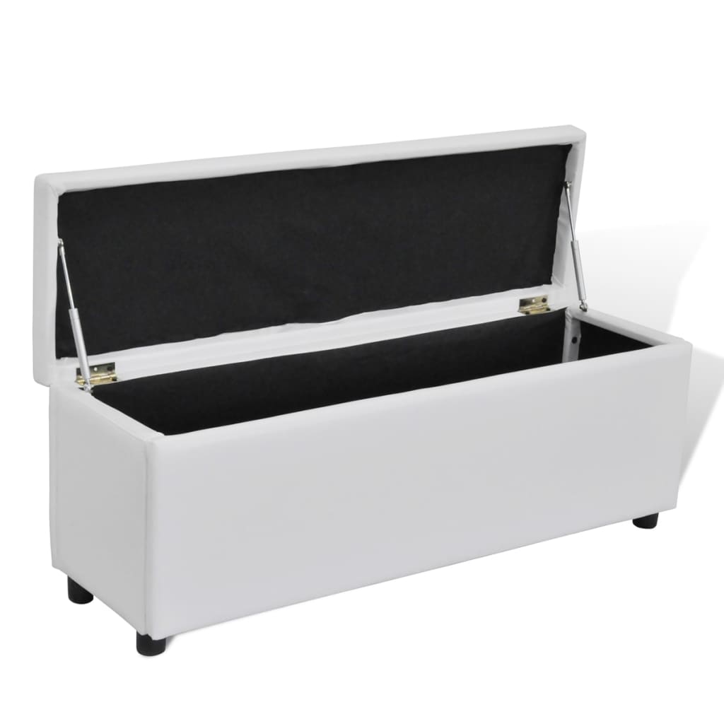 vidaXL Banco de arrumação 118x44x44 cm branco