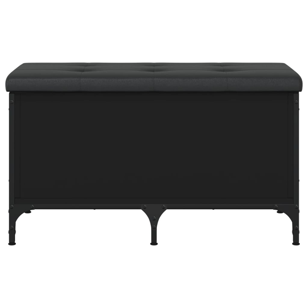 vidaXL Banco de arrumação 82x42x45 cm derivados de madeira preto