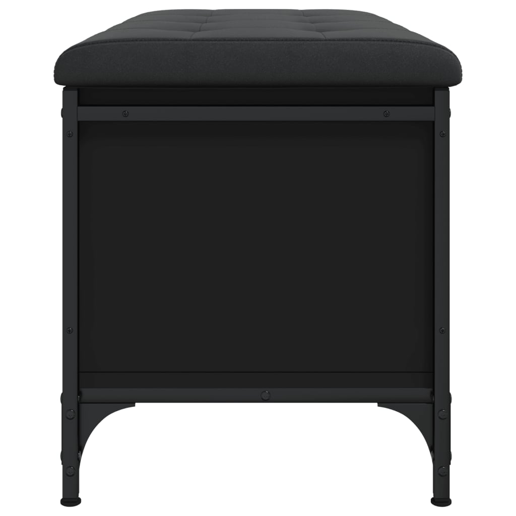 vidaXL Banco de arrumação 82x42x45 cm derivados de madeira preto