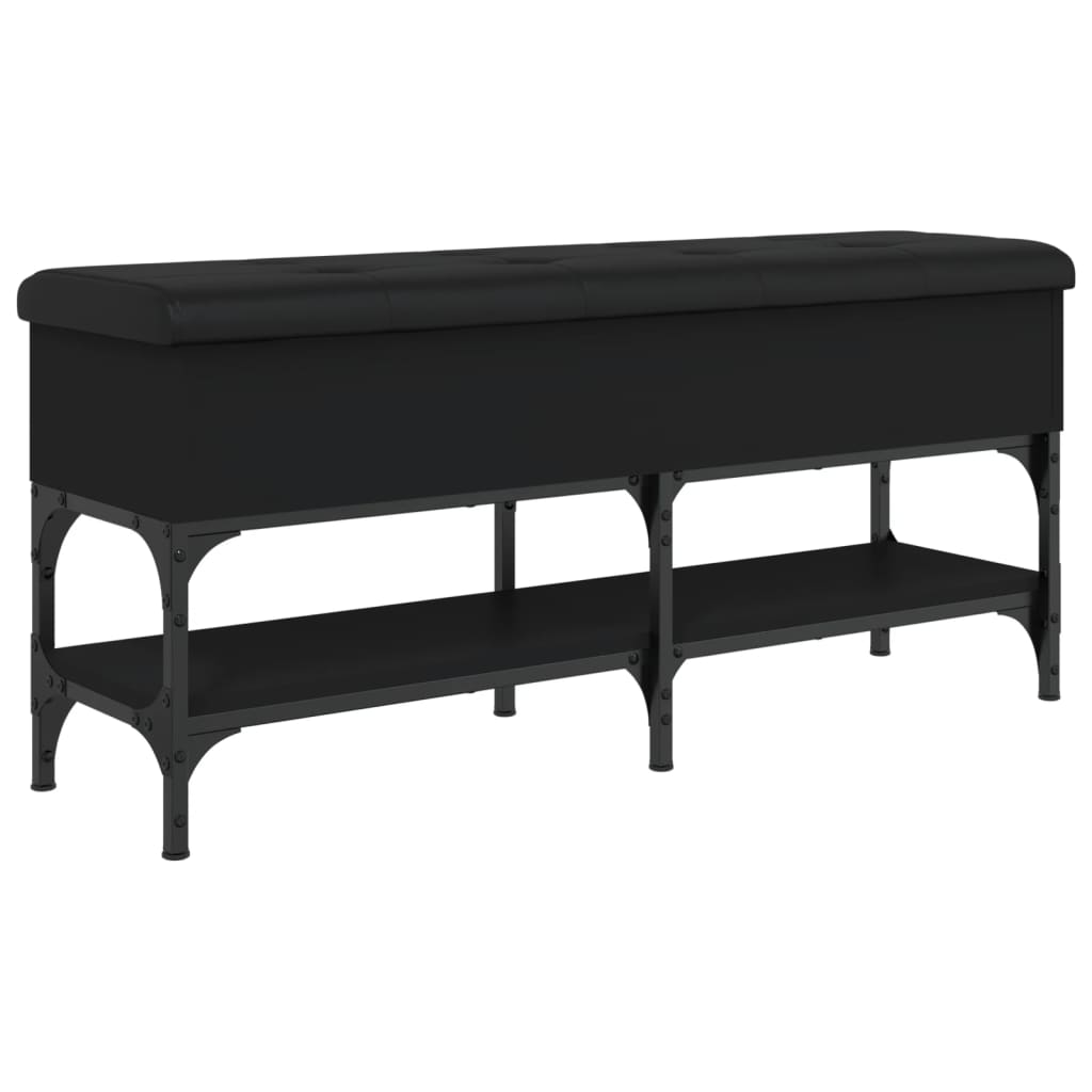 vidaXL Banco sapateira 102x32x45 cm derivados de madeira preto