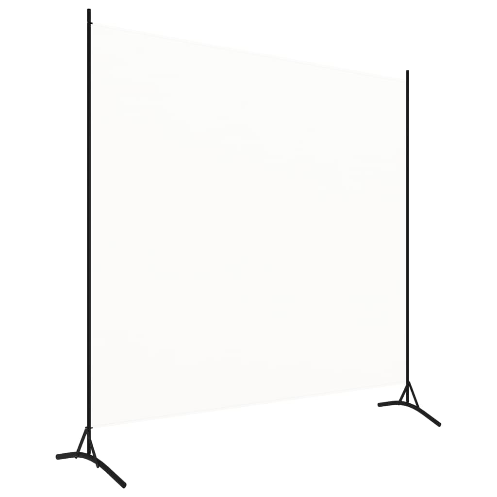 vidaXL Divisória com 1 painel 175x180 cm tecido branco