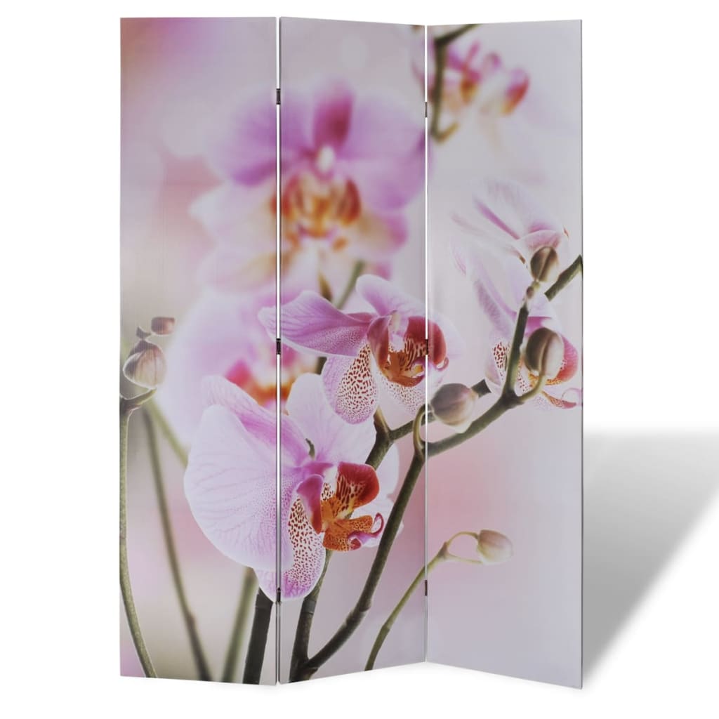 vidaXL Biombo dobrável com estampa de flores 120x170 cm