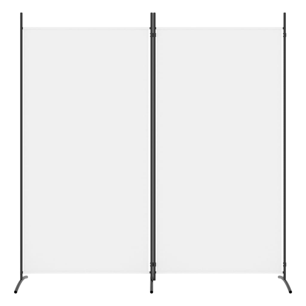 vidaXL Divisória de quarto com 2 painéis 175x180 cm tecido branco