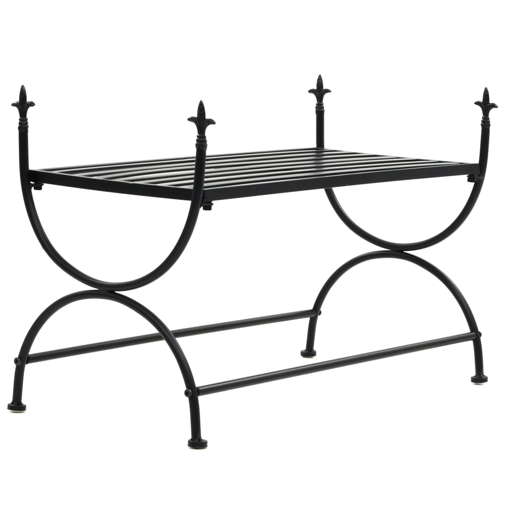 vidaXL Banco estilo vintage metal 83x42x55 cm preto