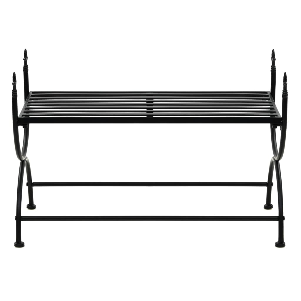 vidaXL Banco estilo vintage metal 83x42x55 cm preto