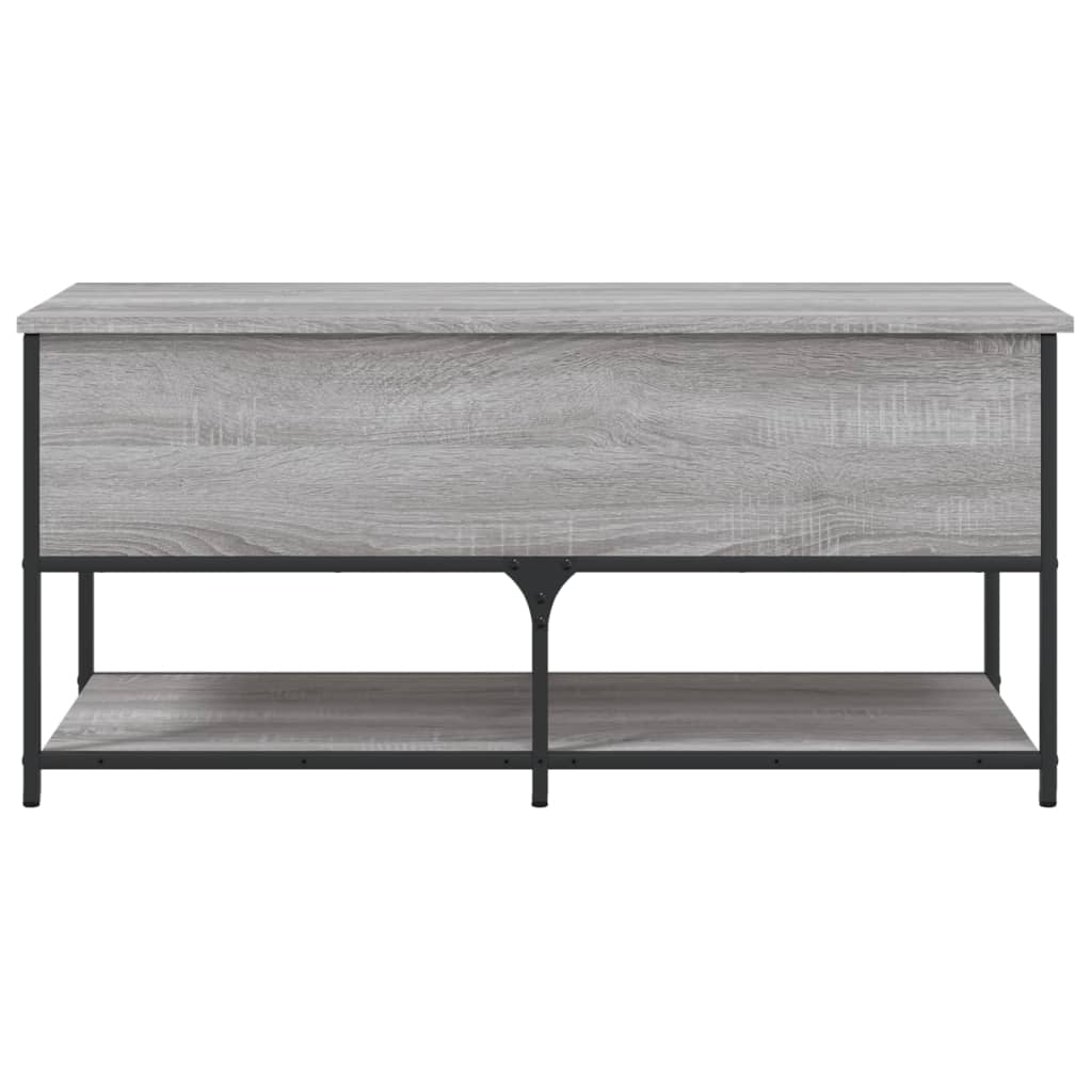 vidaXL Banco arrumação 100x42,5x47cm derivados madeira cinzento sonoma