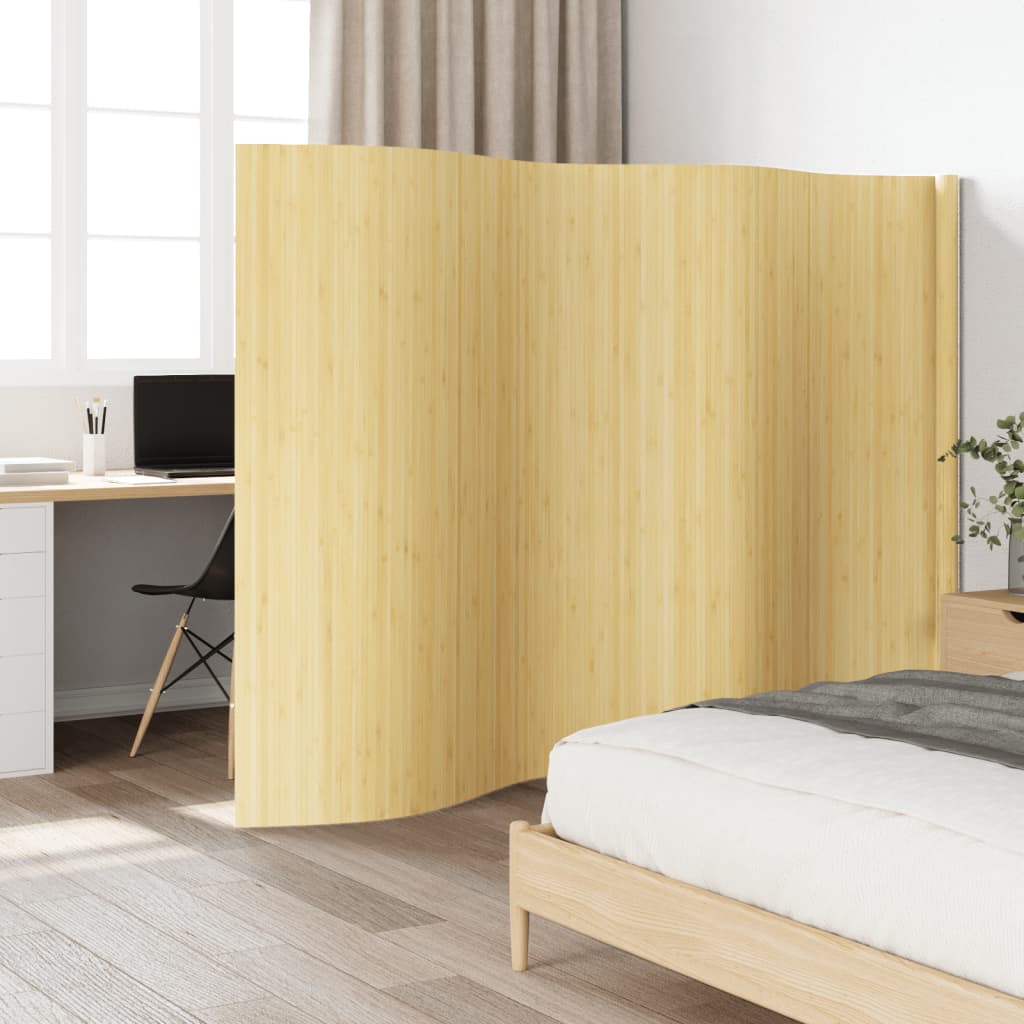 vidaXL Divisória 165x400 cm bambu cor natural clara