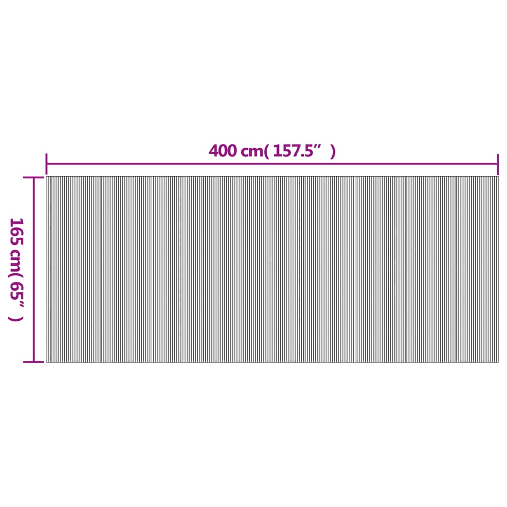 vidaXL Divisória 165x400 cm bambu cor natural clara