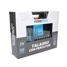 Ferrestock|Conjunto de berbequim e acessórios Ferrestock FSKTAB101 21 V 25 Peças