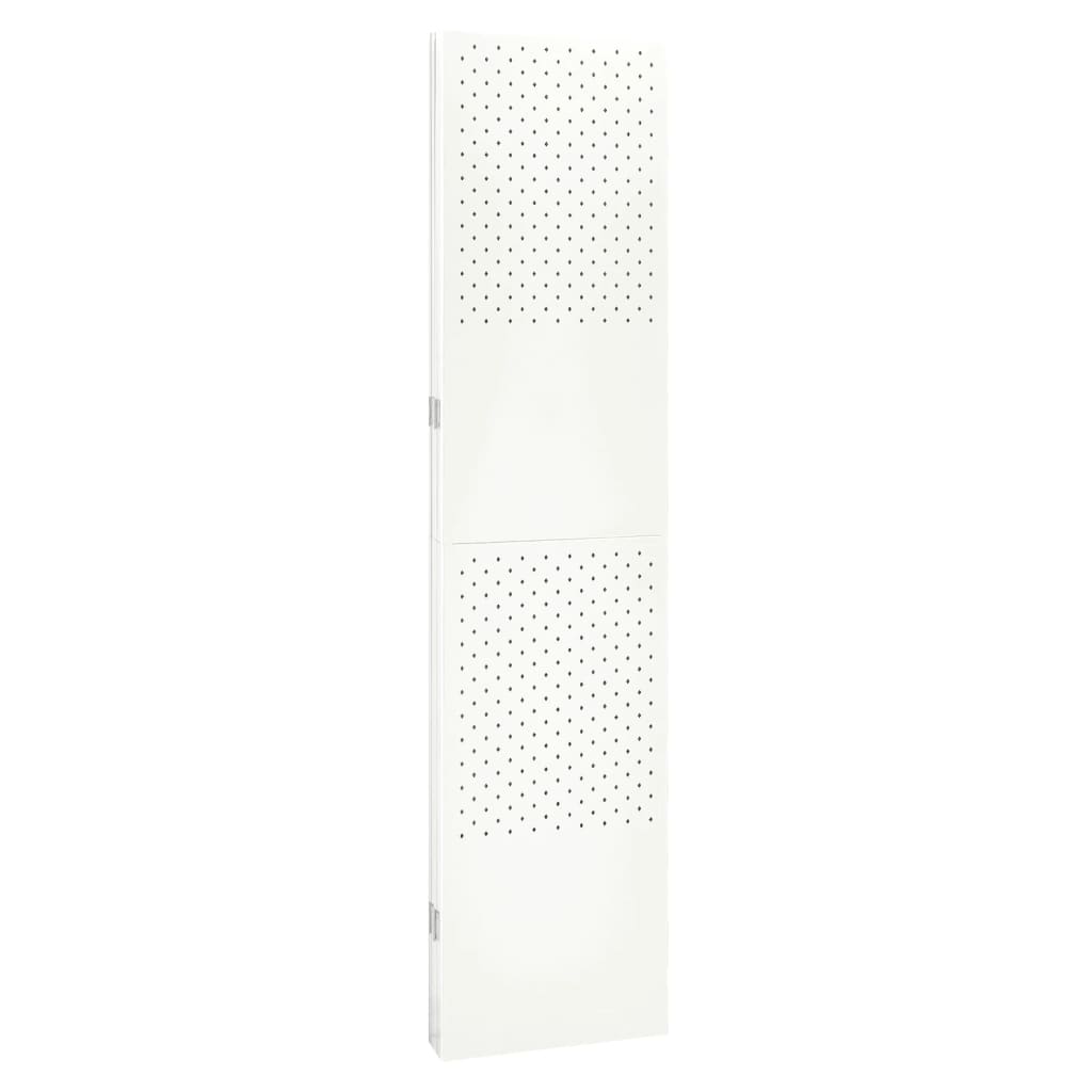 vidaXL Divisória de quarto com 4 painéis aço 160x180 cm branco