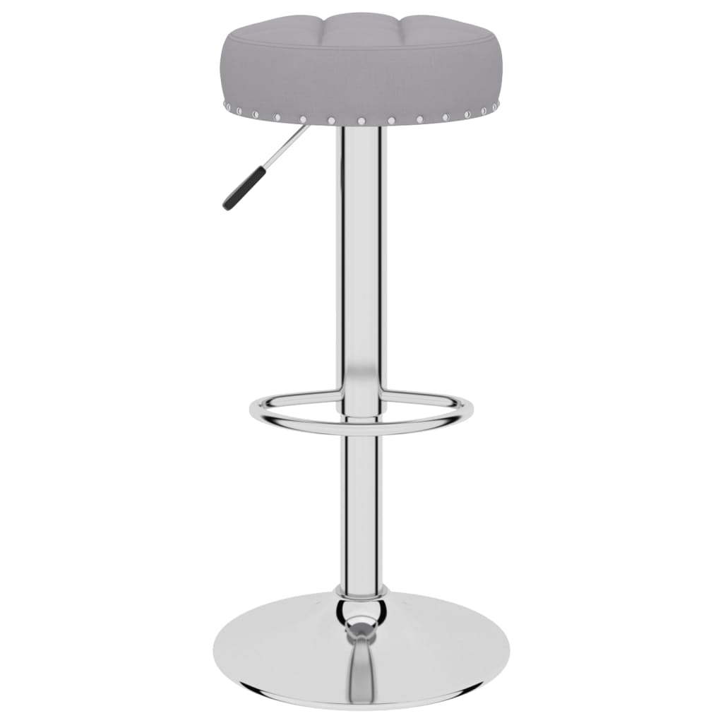 vidaXL Bancos de bar 2 pcs tecido cinzento