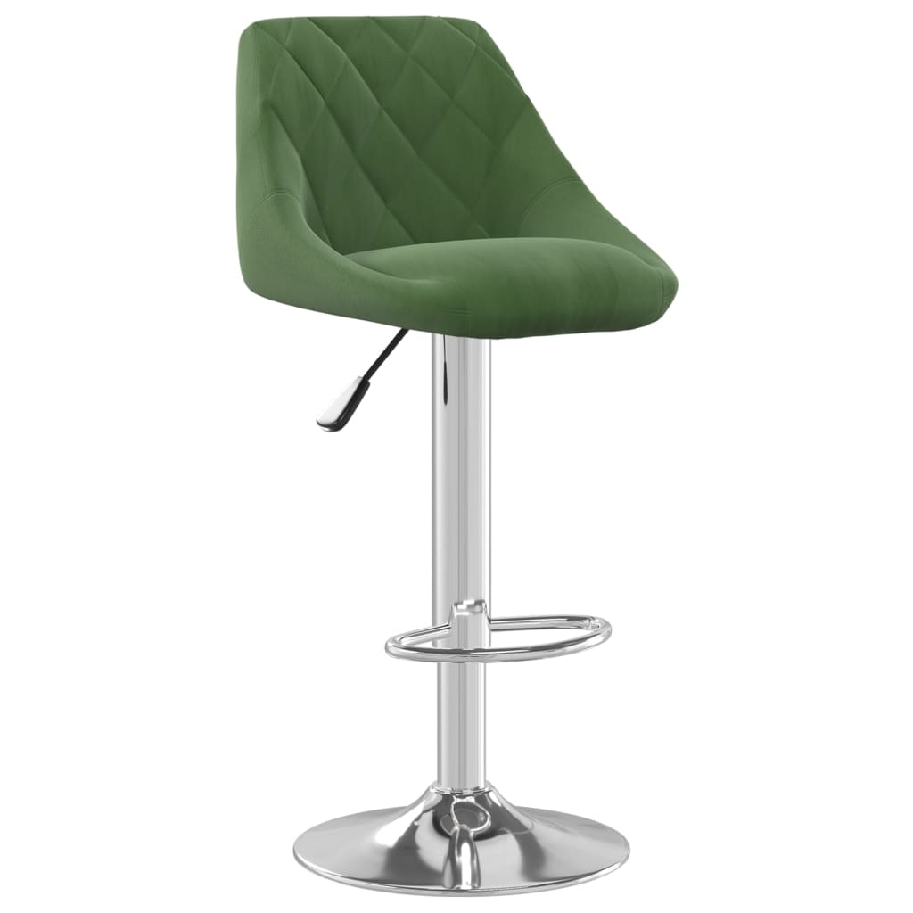 vidaXL Bancos de bar 2 pcs veludo verde-escuro