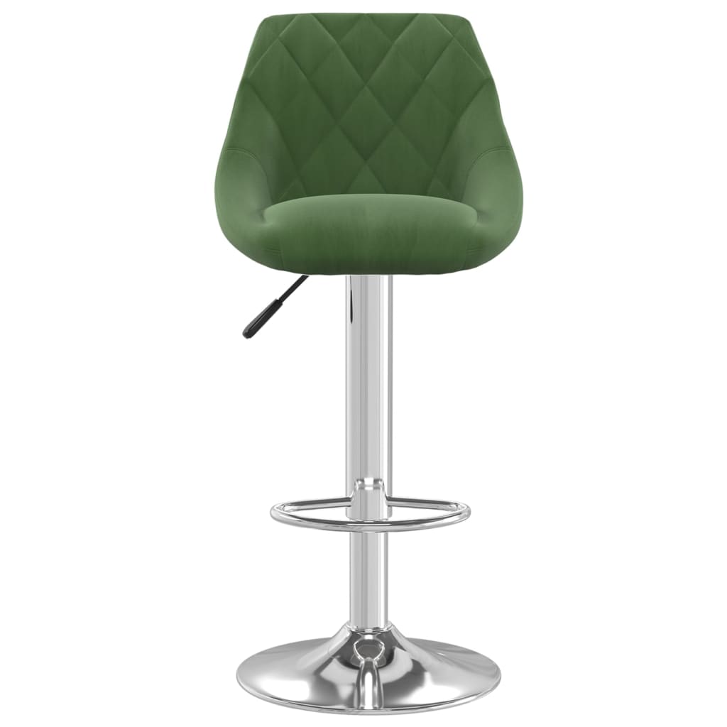 vidaXL Bancos de bar 2 pcs veludo verde-escuro