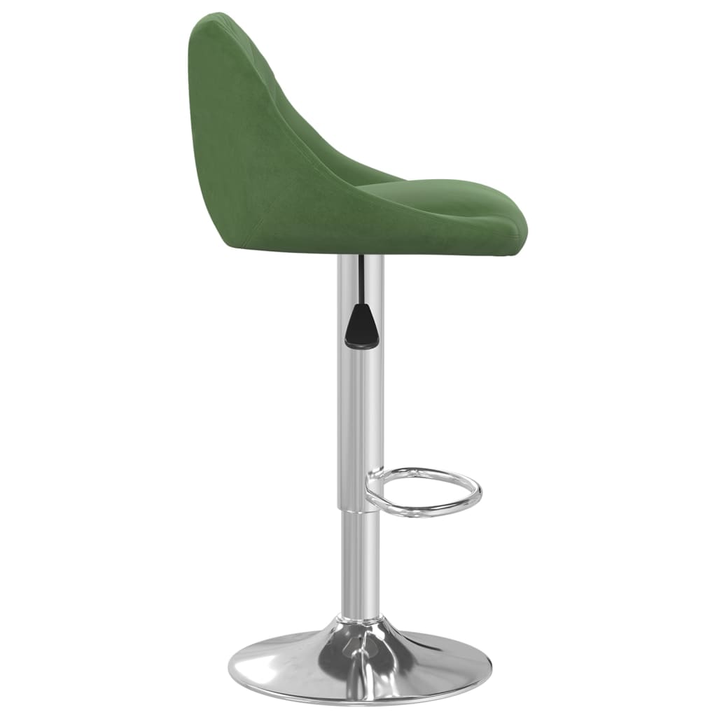 vidaXL Bancos de bar 2 pcs veludo verde-escuro