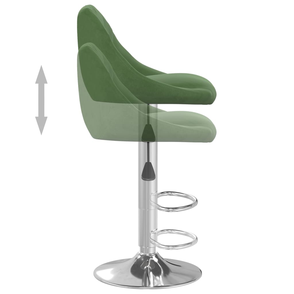 vidaXL Bancos de bar 2 pcs veludo verde-escuro