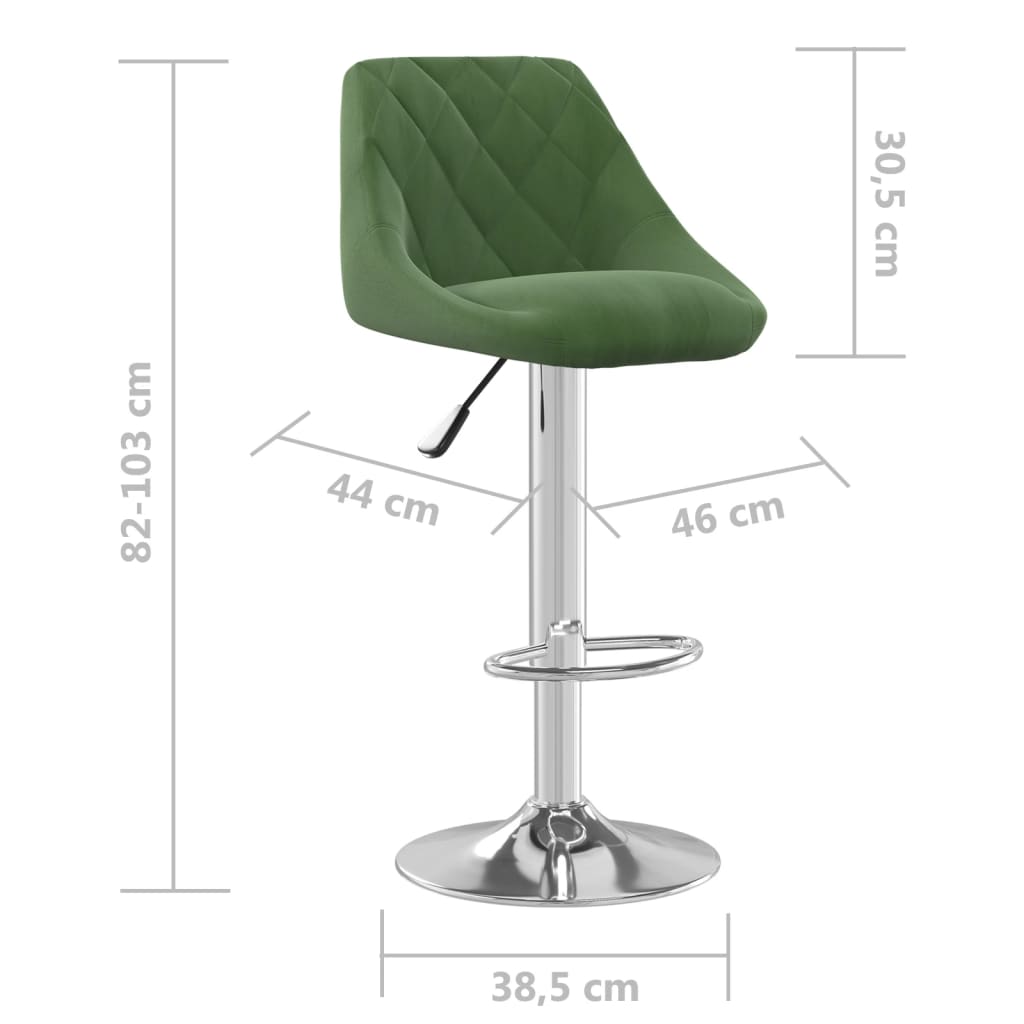 vidaXL Bancos de bar 2 pcs veludo verde-escuro