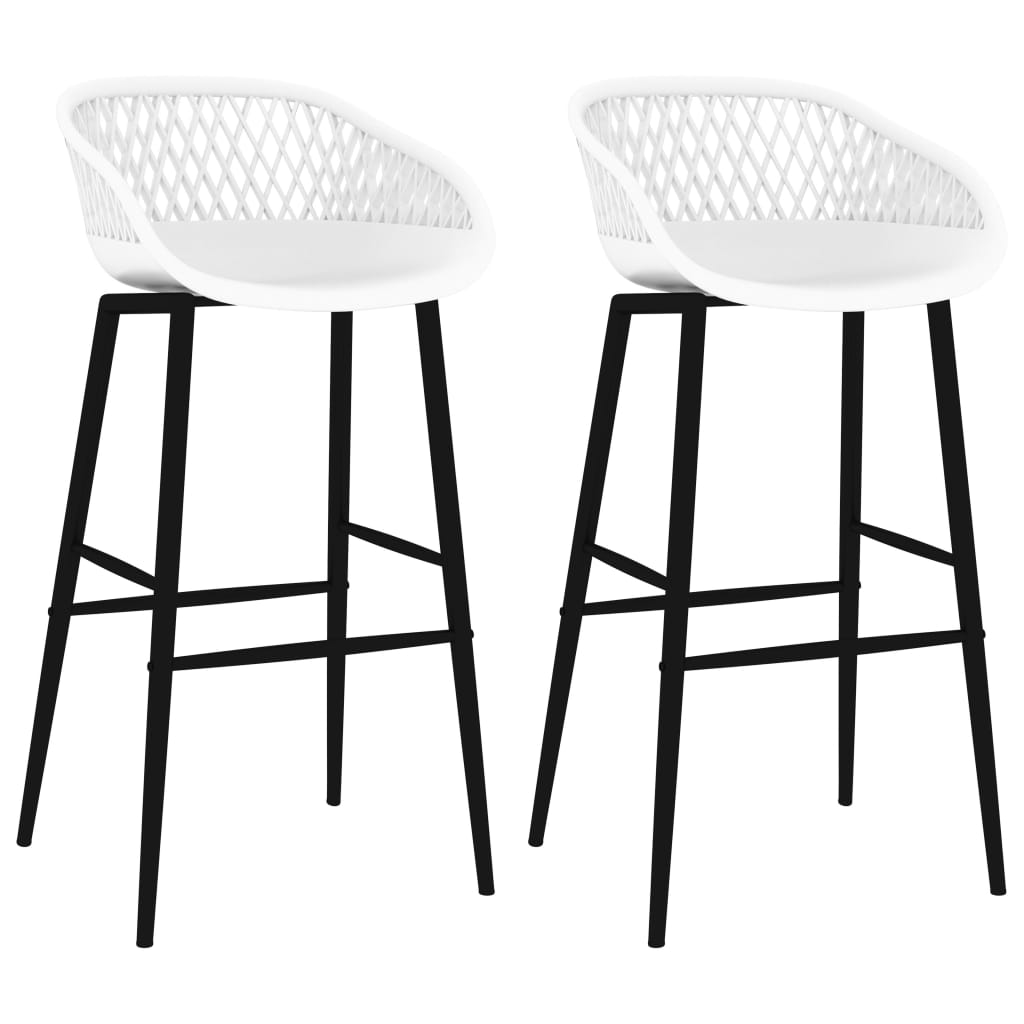 vidaXL Cadeiras de bar 2 pcs branco