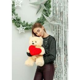 GO GIFT|Urso de Peluche GO GIFT FRANK 50 CR Creme Felpa Coração 50 cm