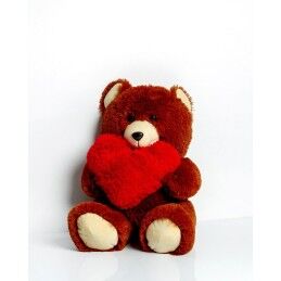 GO GIFT|Urso de Peluche GO GIFT FRANK 50 BR Castanho Felpa Coração 50 cm