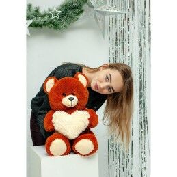 GO GIFT|Urso de Peluche GO GIFT FRANK 50 BR Castanho Felpa Coração 50 cm