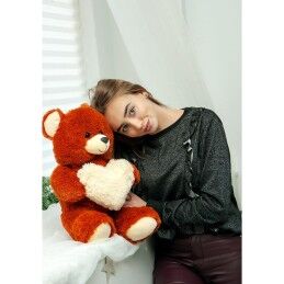 GO GIFT|Urso de Peluche GO GIFT FRANK 50 BR Castanho Felpa Coração 50 cm