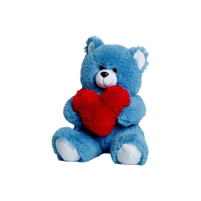 GO GIFT|Urso de Peluche GO GIFT FRANK 50 BL Azul Felpa Coração 50 cm