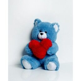GO GIFT|Urso de Peluche GO GIFT FRANK 50 BL Azul Felpa Coração 50 cm