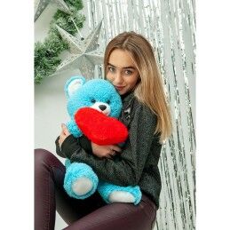 GO GIFT|Urso de Peluche GO GIFT FRANK 50 BL Azul Felpa Coração 50 cm