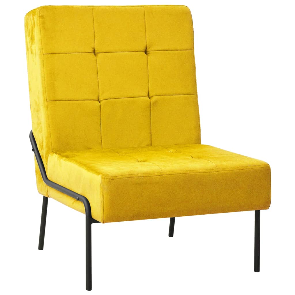 vidaXL Cadeira de descanso 65x79x87 cm veludo amarelo mostarda