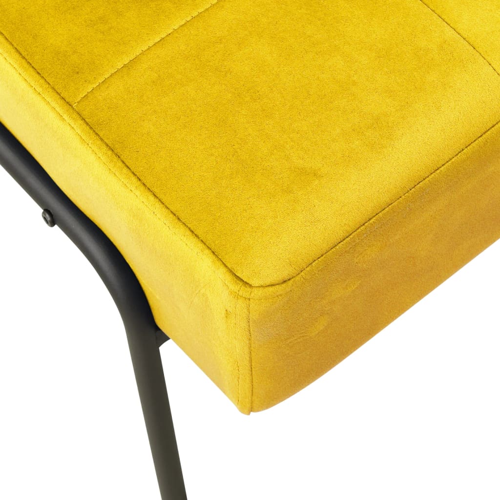 vidaXL Cadeira de descanso 65x79x87 cm veludo amarelo mostarda