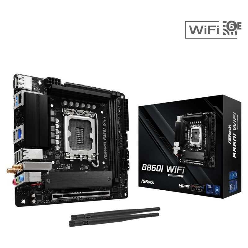 ASRock|Placa Mãe ASRock B860I WiFi Intel B860 LGA 1851