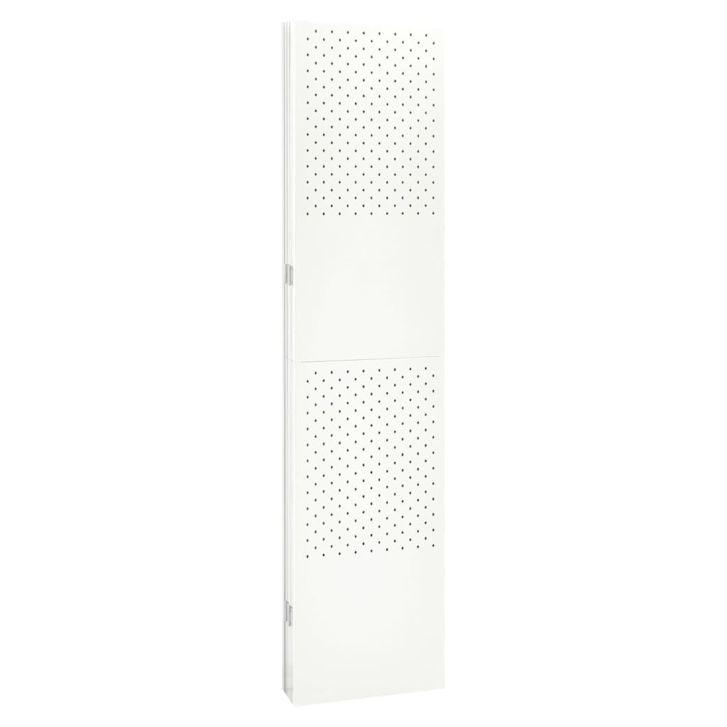 vidaXL Divisória/biombo com 6 painéis aço 240x180 cm branco