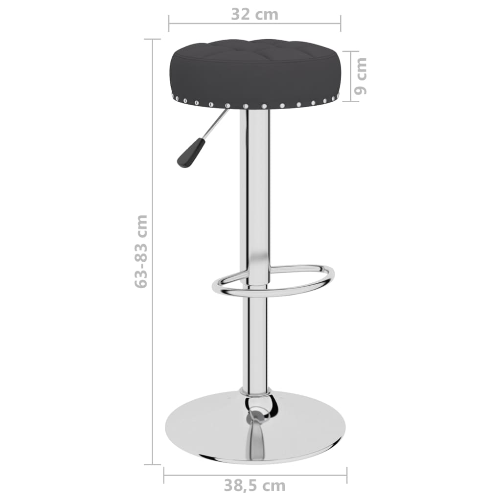 vidaXL Bancos de bar 2 pcs tecido preto