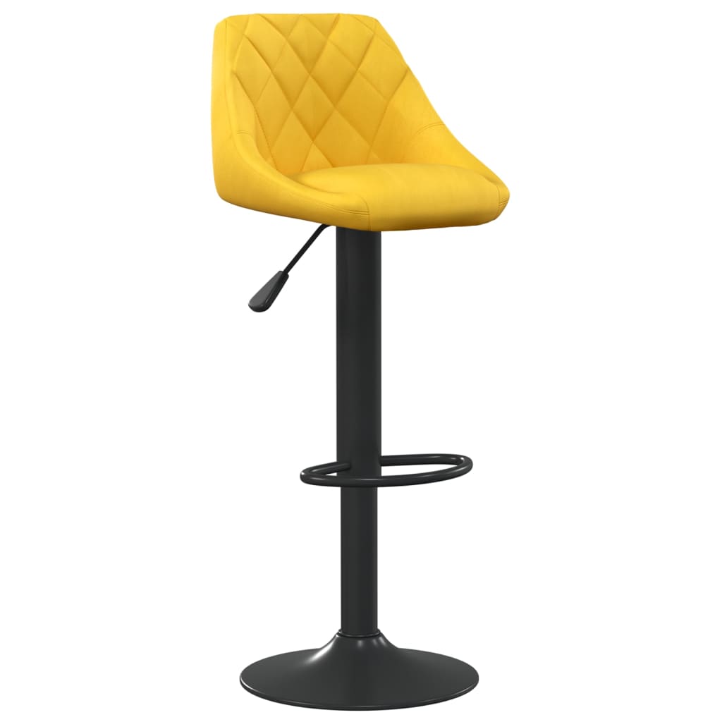 vidaXL Bancos de bar 2 pcs veludo amarelo mostarda