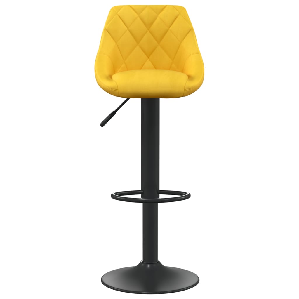 vidaXL Bancos de bar 2 pcs veludo amarelo mostarda