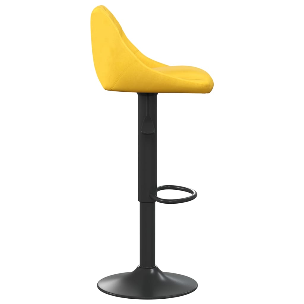 vidaXL Bancos de bar 2 pcs veludo amarelo mostarda