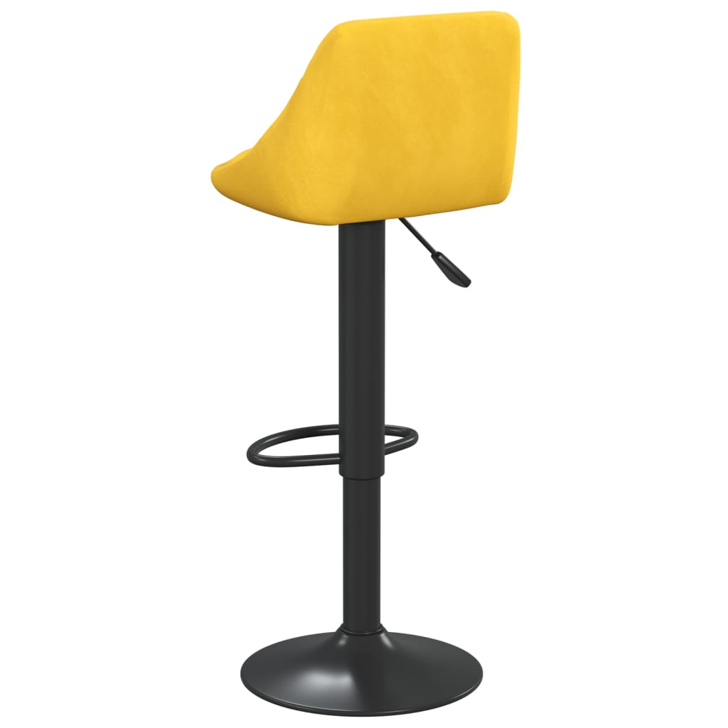 vidaXL Bancos de bar 2 pcs veludo amarelo mostarda