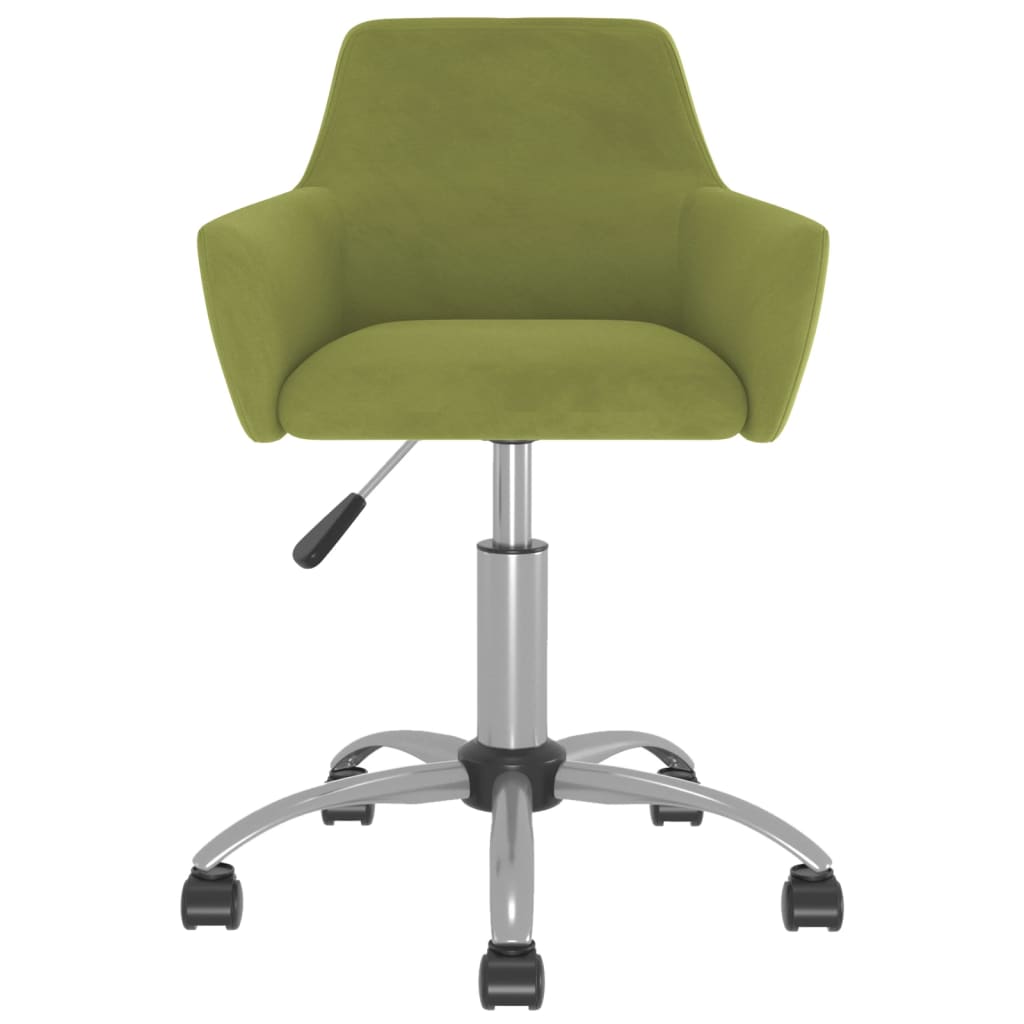 vidaXL Cadeiras de jantar giratórias 2 pcs veludo verde-claro