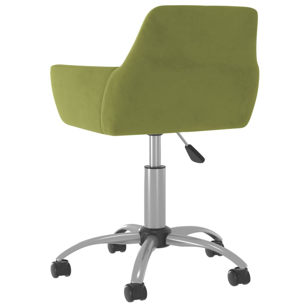 vidaXL Cadeiras de jantar giratórias 2 pcs veludo verde-claro