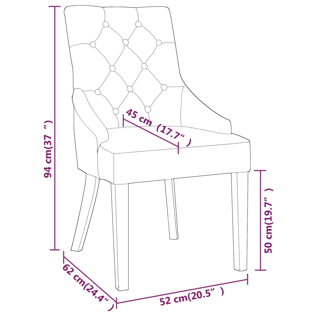 vidaXL Cadeiras de jantar 4 pcs veludo preto