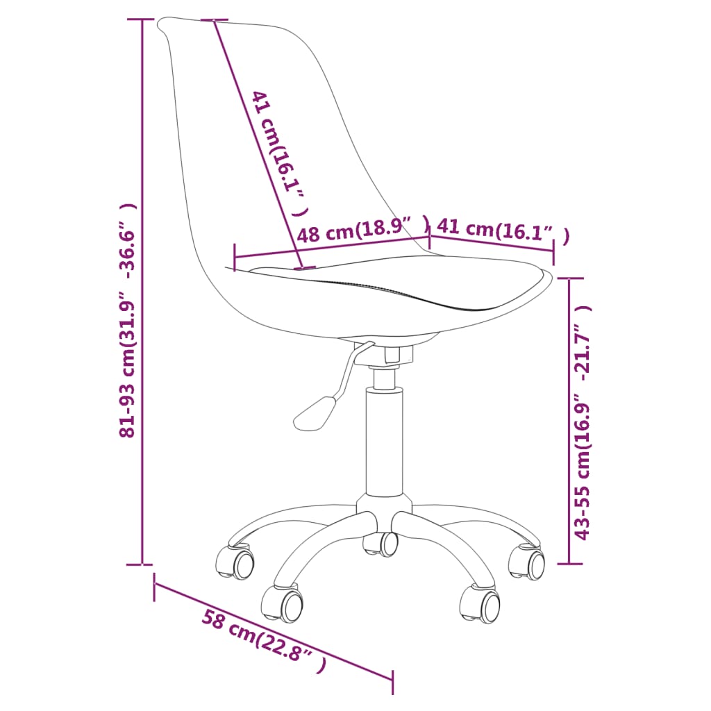 vidaXL Cadeiras de jantar giratórias 2 pcs tecido cinzento-escuro