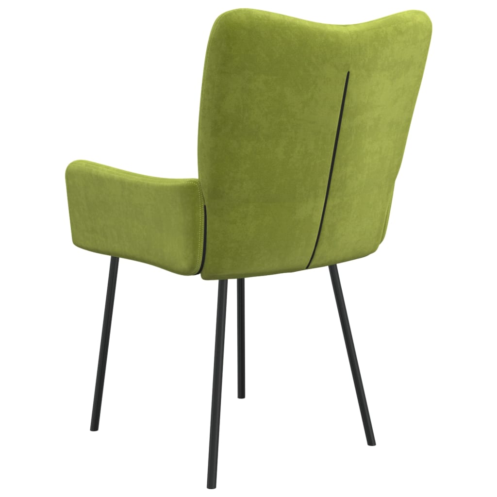 vidaXL Cadeiras de jantar 2 pcs veludo verde-claro