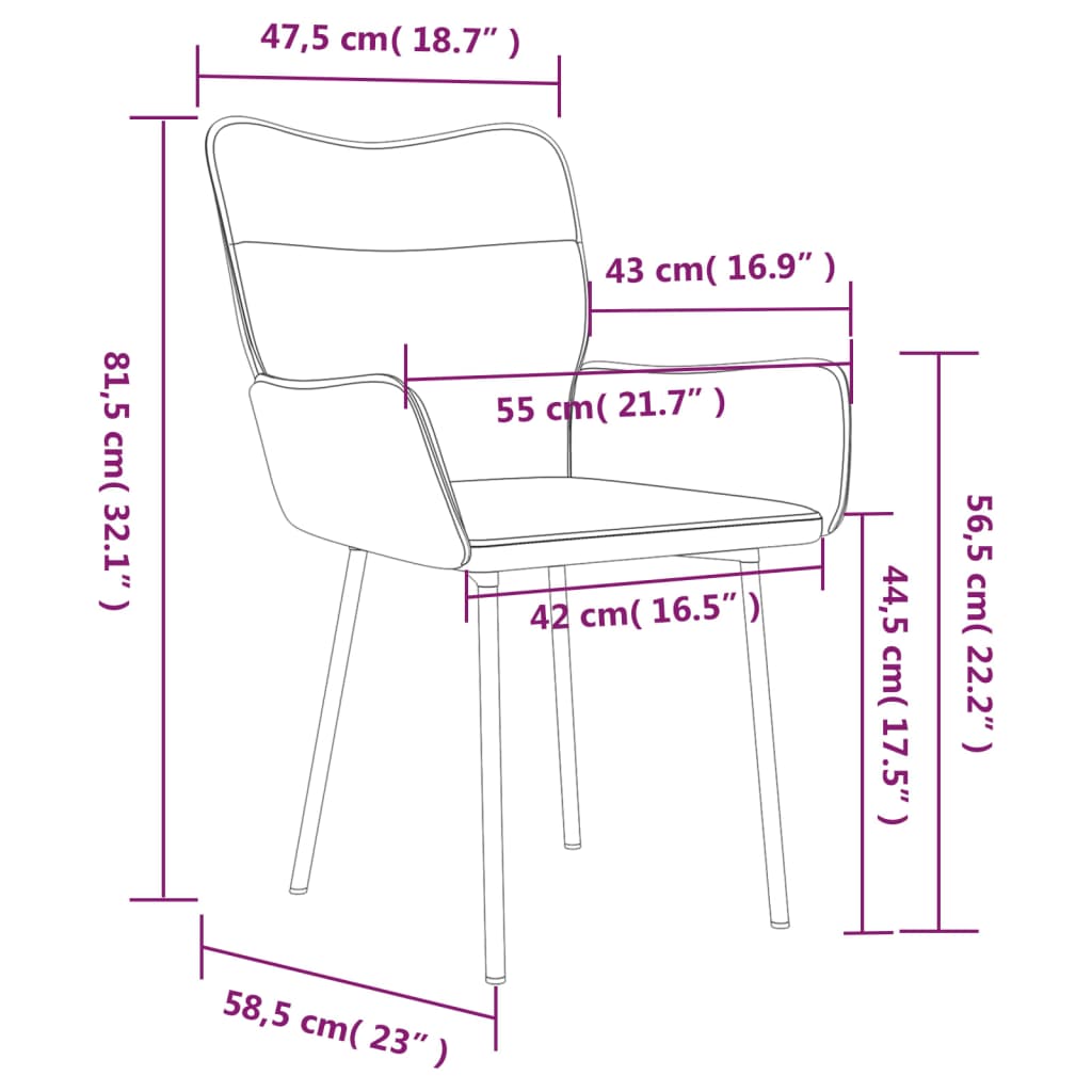 vidaXL Cadeiras de jantar 2 pcs veludo cinzento-claro