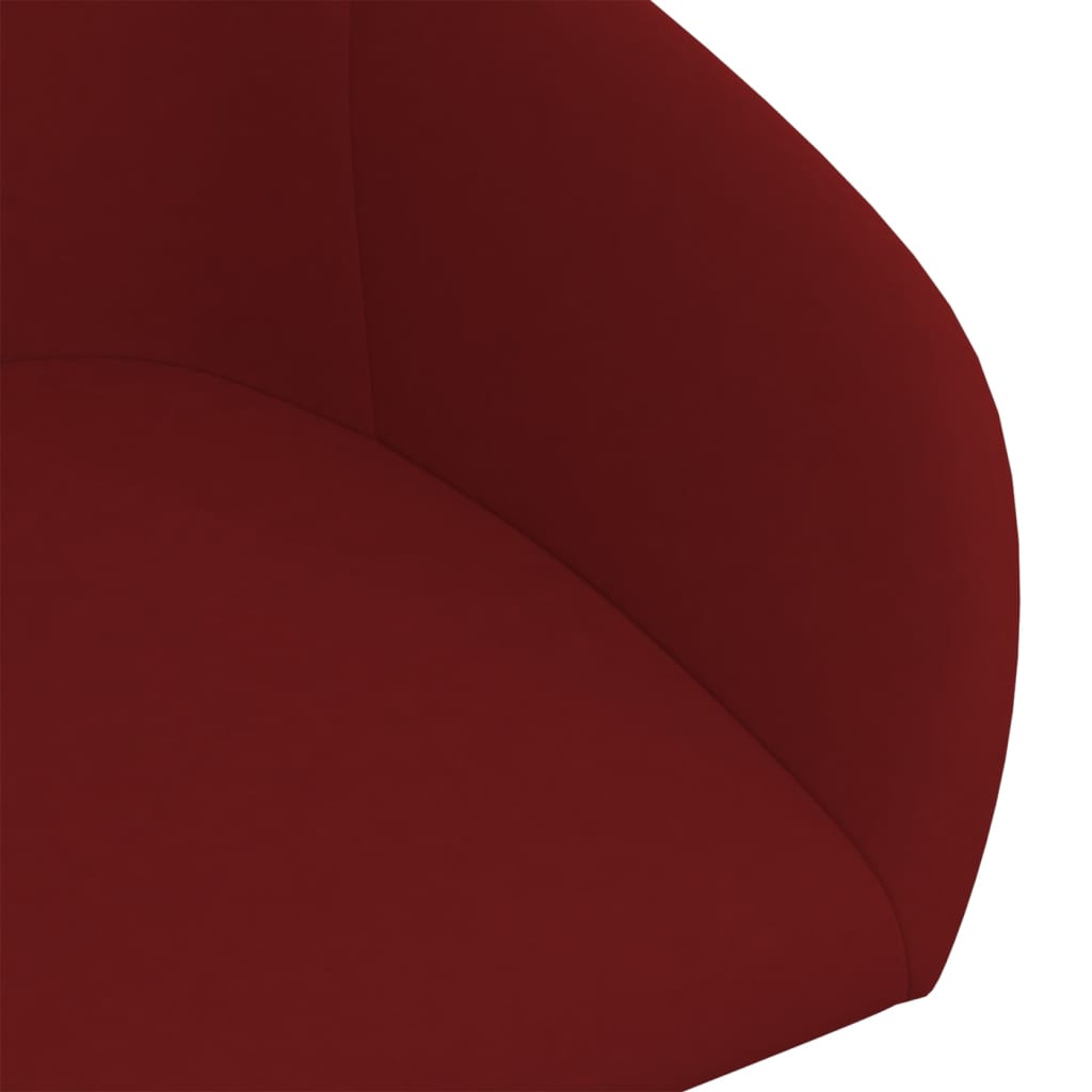 vidaXL Cadeiras de jantar giratórias 2 pcs veludo vermelho tinto