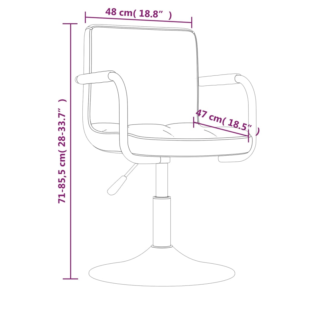 vidaXL Cadeiras de jantar giratórias 2 pcs veludo preto