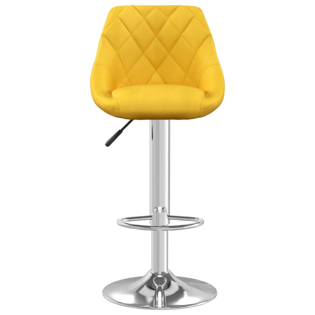 vidaXL Bancos de bar 2 pcs veludo amarelo mostarda