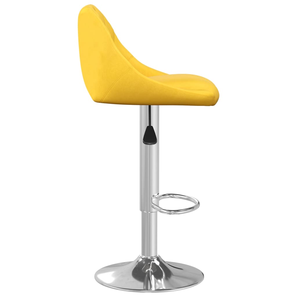 vidaXL Bancos de bar 2 pcs veludo amarelo mostarda